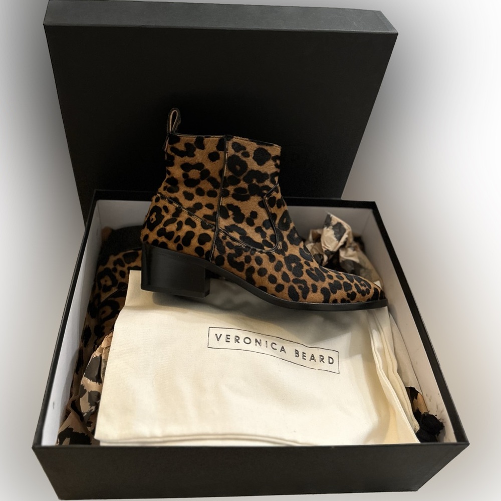 Veronica Beard Tanner Calf-fur booties size 7